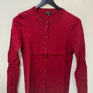 J Crew Mercantile Red Button Down Crew Neck Sweater - Size XS